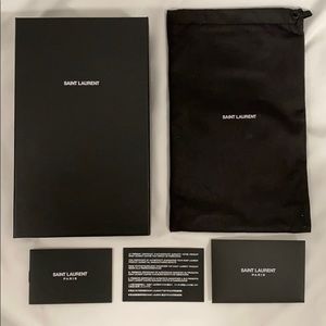 Yves Saint Laurent wallet dust bag and box